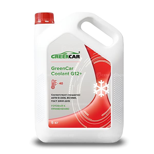 GreenCar Coolant G12+ антифриз (красный) 5 кг.